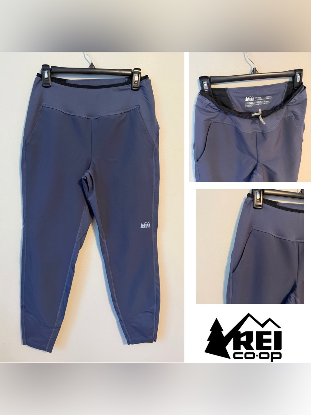 REI Co-op Swiftland Hybrid Running Pants - Women's Size M Blue Gray